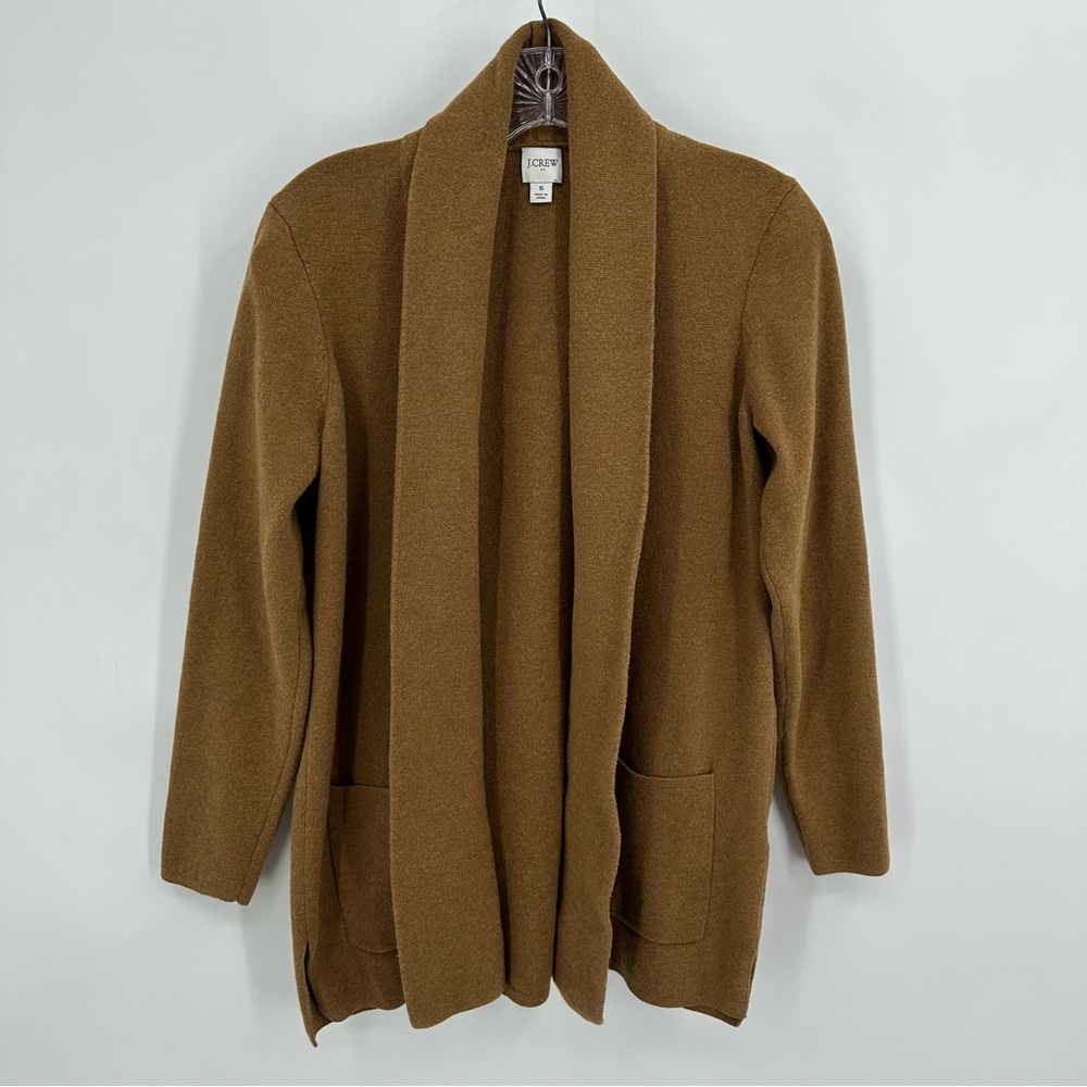 J. Crew Chelsea Sweater Blazer Heather Cotton Camel Brown Size S